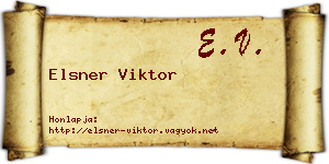 Elsner Viktor névjegykártya